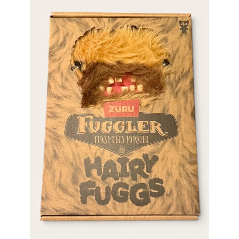 Zuru Fuggler Hairy Fuggs Screech 9 Inch Plush Funny Ugly Monster Tan New in Box